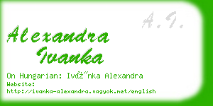 alexandra ivanka business card